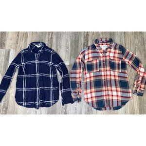 Plaid Long Sleeve Button-Up Shirts Variety Pack - Size S